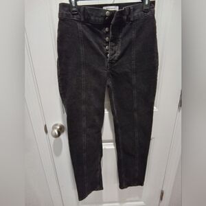 Reformation Jeans Erie Size 28 (6) Black Button Fly High-Waisted Skinny Jeans